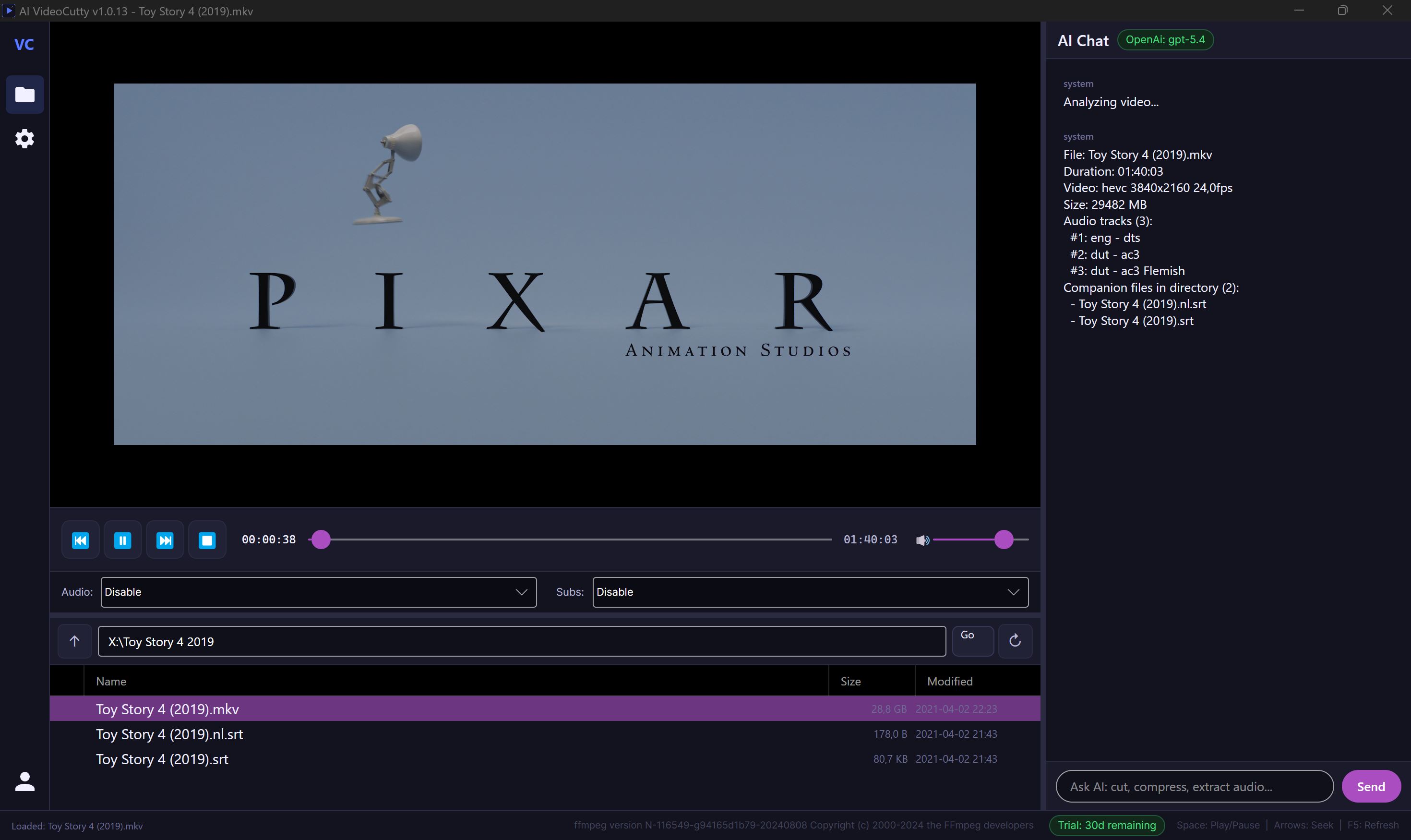 AI VideoCutty: couper, transcrire, compresser vos vidéos en langage naturel